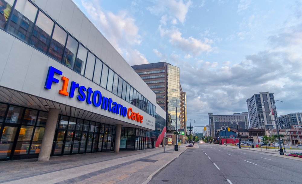 Street view of FirstOntario Centre.