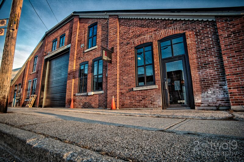 View from the street of Shed Brewery in downtown Dundas.