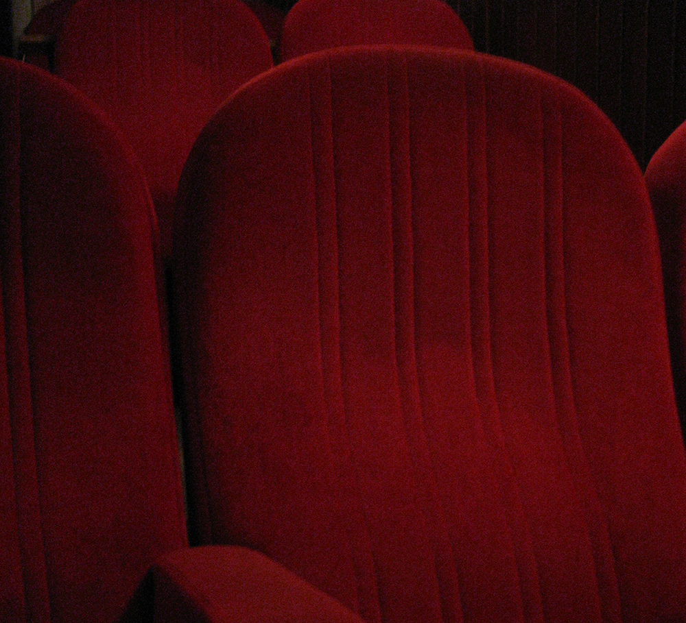 close up of theatre seat