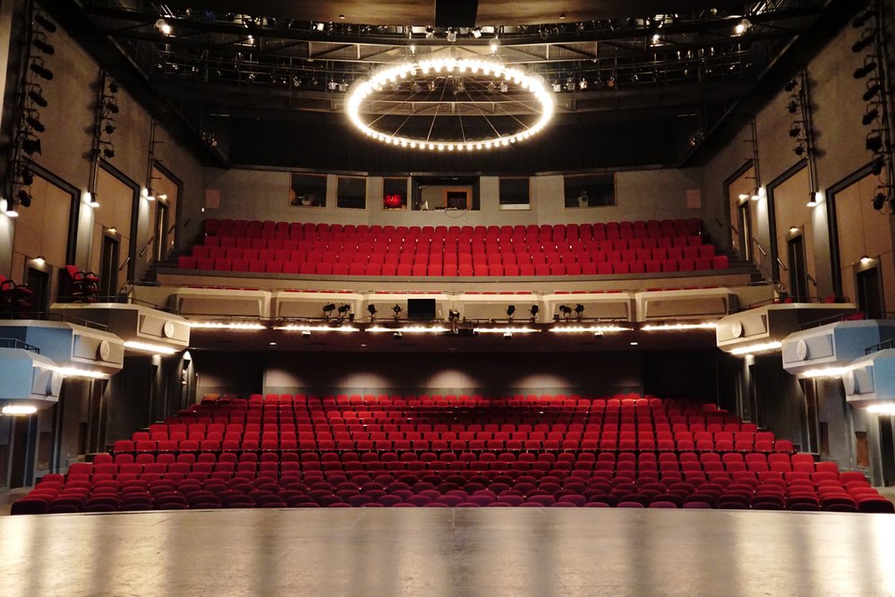 Picture looking out from the stage at Theatre Aquarius.