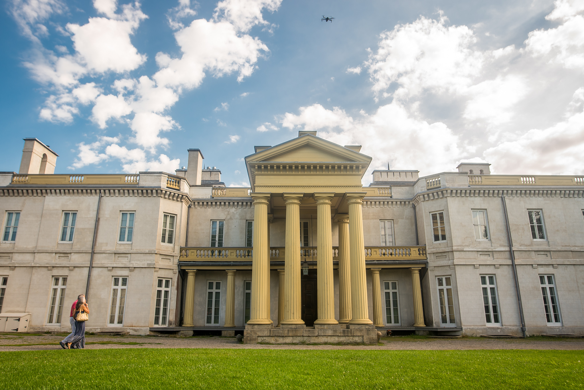 Dundurn Castle exterior in the spring.