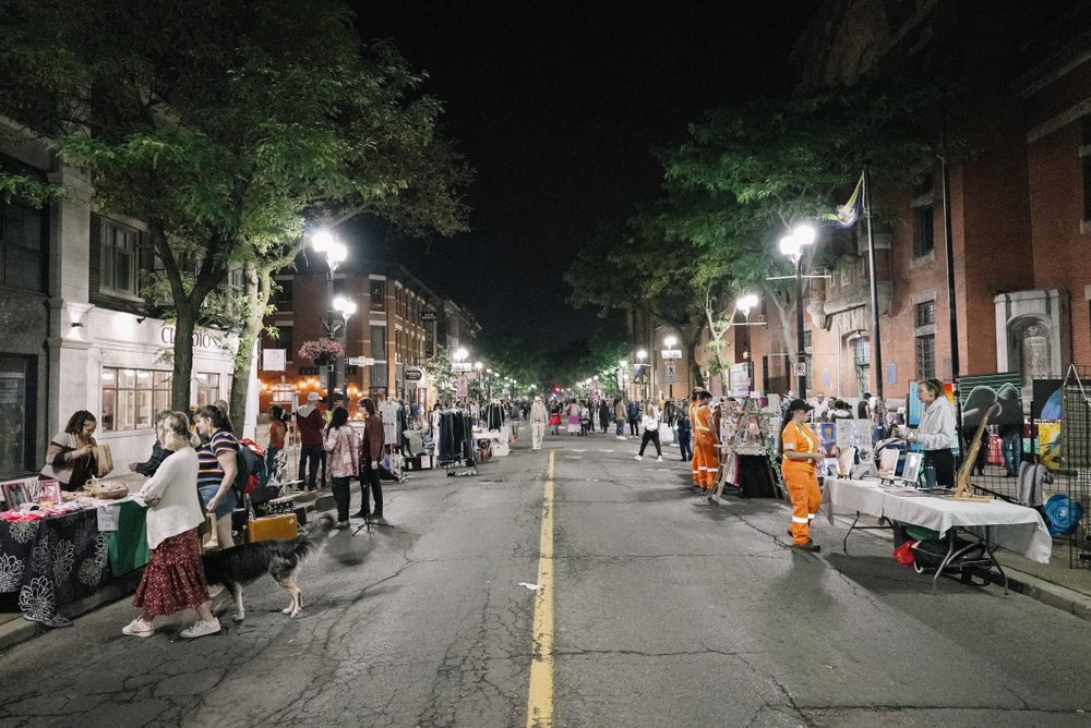 People exploring James Street