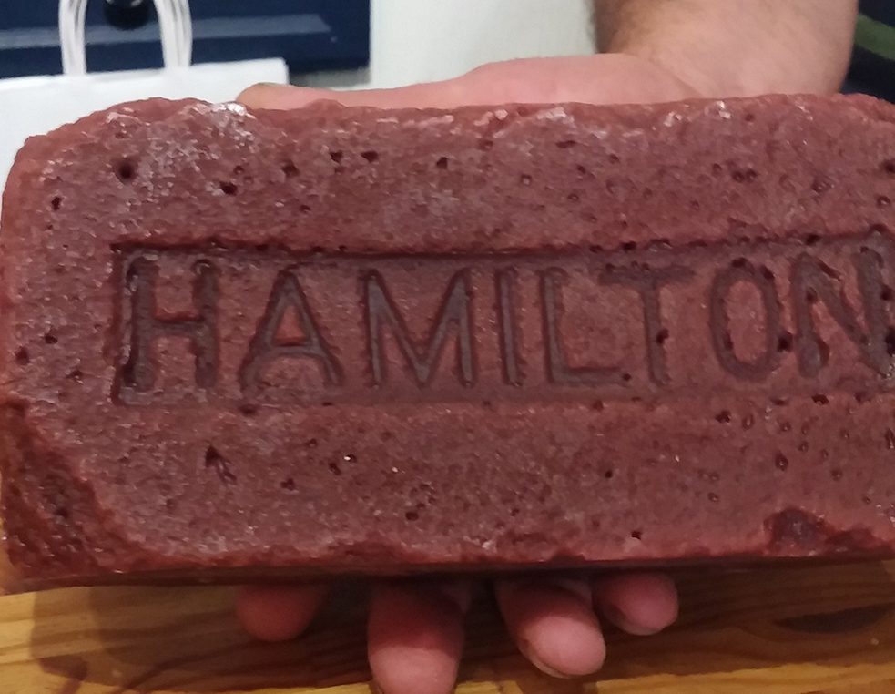 Hamilton brick candle
