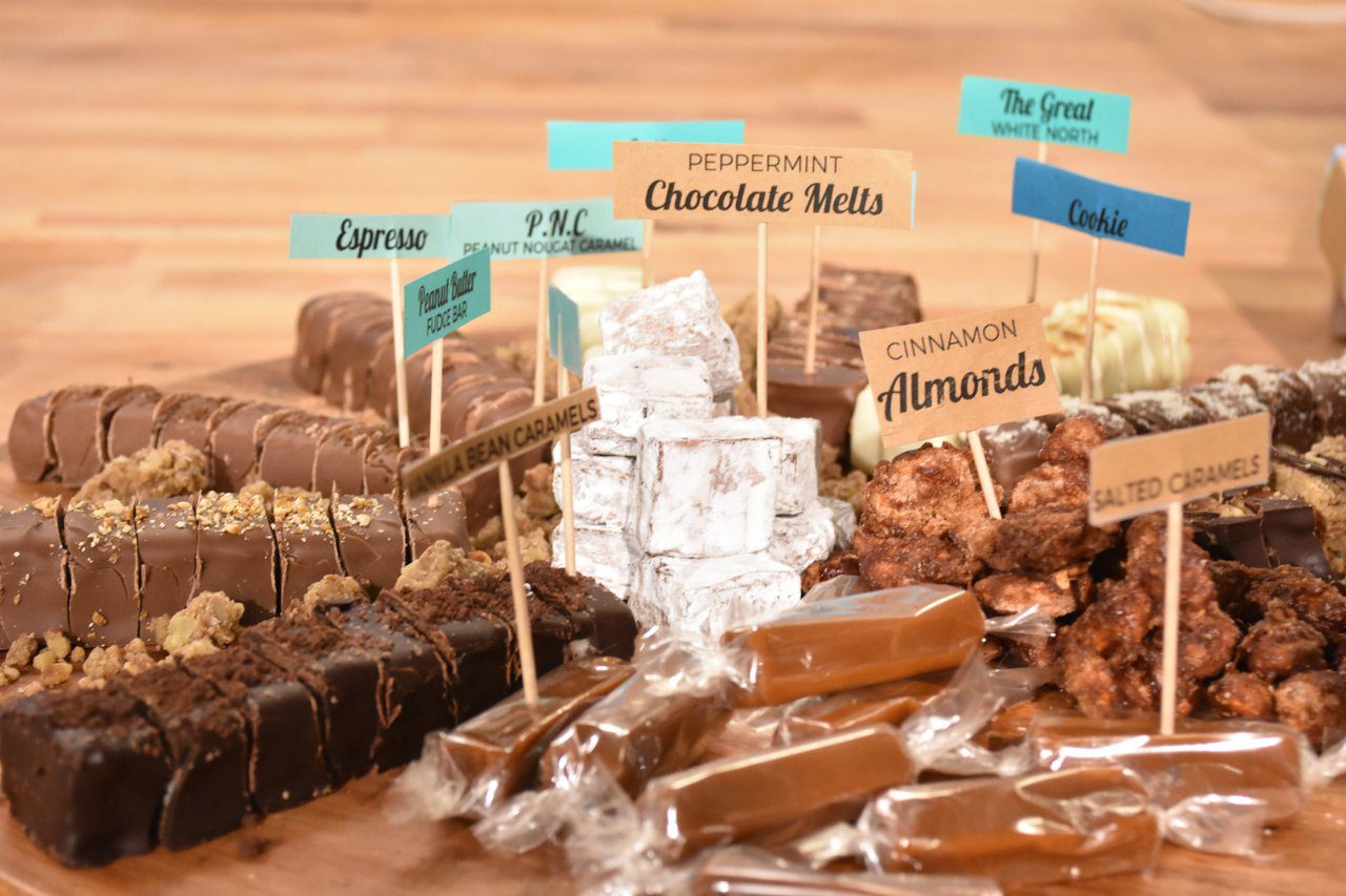 variety of chocolates on a tray