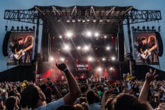 Fans celebrating at Arkells Rally
