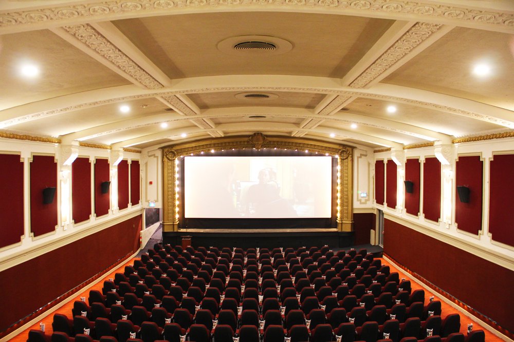 Inside auditorium of the Playhouse Cinema.