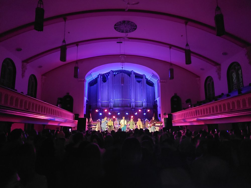 Band on stage at The Music Hall.